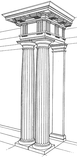 perpectica columna dorica