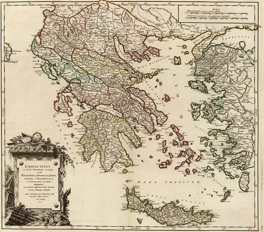 Mapa de la antigua Grecia