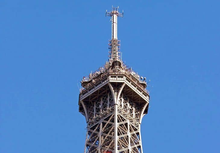 El nivel superior de la Torre Eiffel.