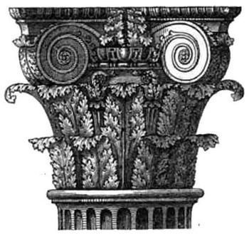 Dibujo de una capital romana compuesta