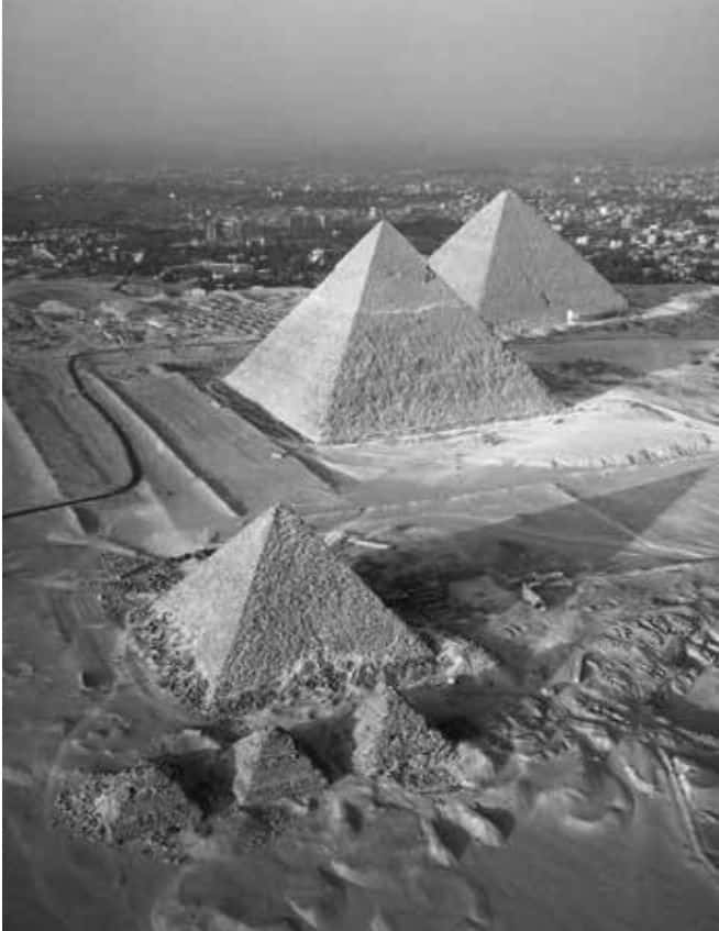 Pirámides de Micerino,  Kefrén y Keops en Giza