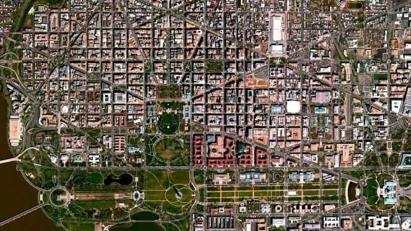 Ciudades planificadas en el mundo: Washington (Vista aérea)
