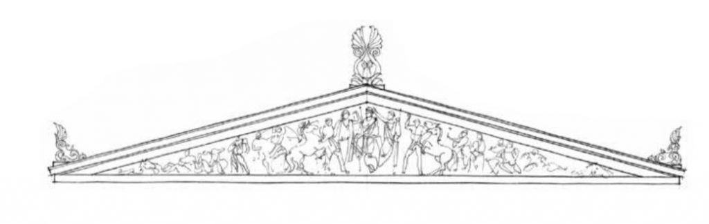 Detalle del frontón del Partenón