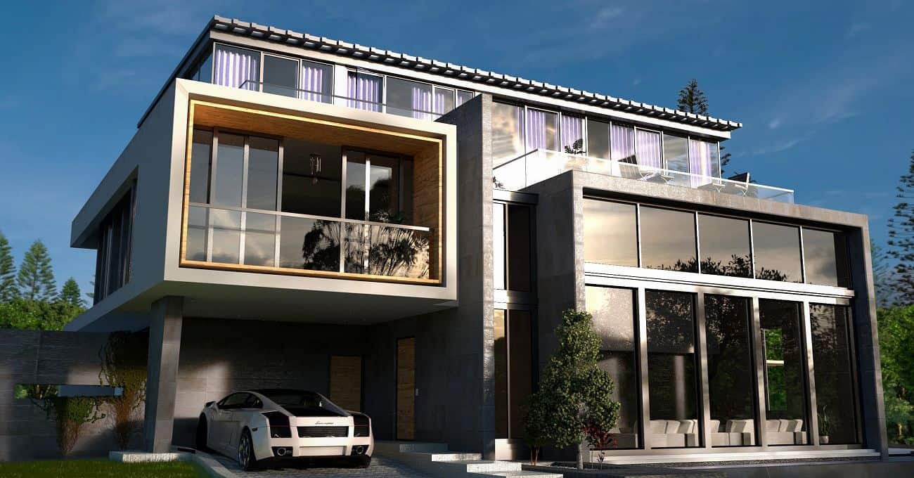 ¿Qué es un render en arquitectura? 1 Render arquitectónico realizado en Blender