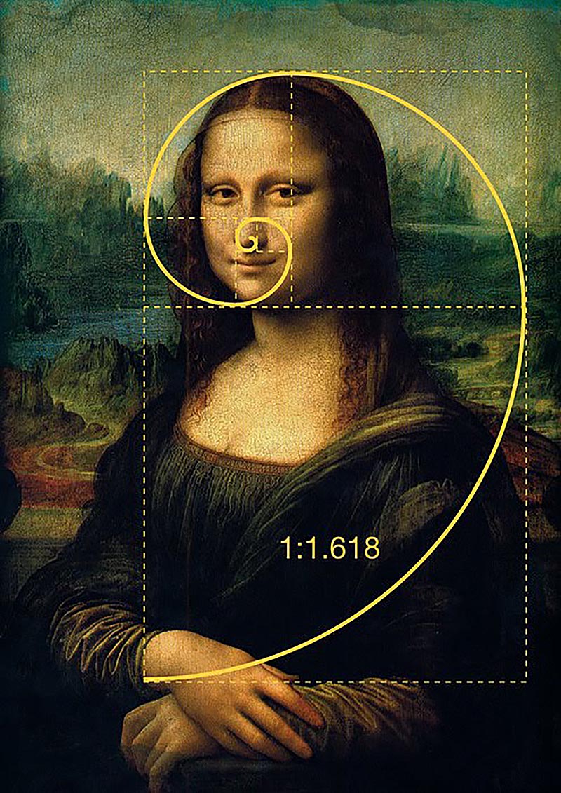 Proporción Áurea 25 sección dorada áurea: Monalisa