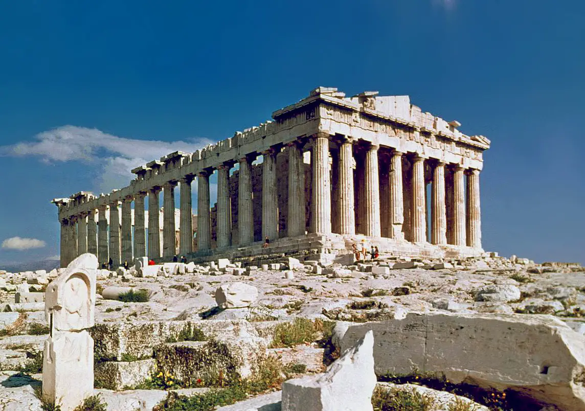 Partenón, Atenas Grecia. Foto tomada en 1978.

